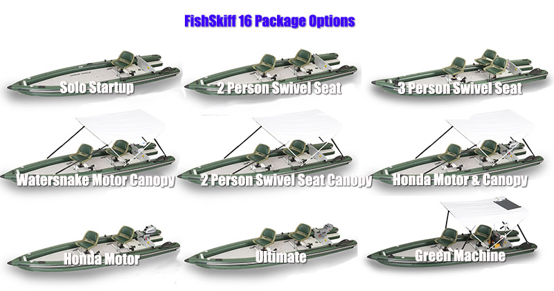 Sea Eagle Fishing Skiff FishSkiff 16 Inflatable Packages Bundles