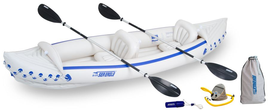 Sea Eagle SE370 12ft 6in 2 Person Inflatable Kayak - Top Rated Inflatable Kayak