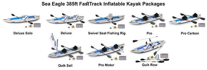 Sea Eagle 385ft 12'6" FastTrack Series Inflatable Kayak Packages