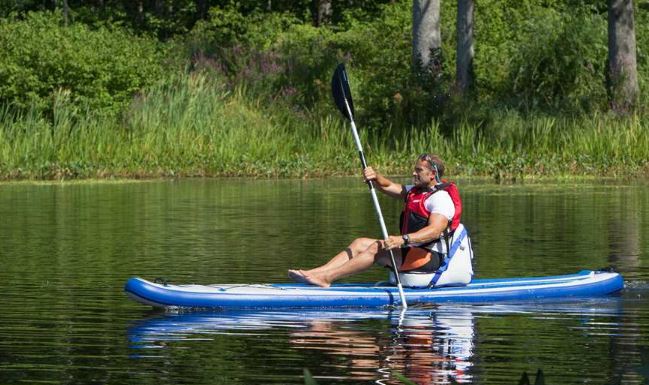 Convert your Paddle Board into a Kayak with Sea Eagle Deluxe Inflatable Kayak Seat 