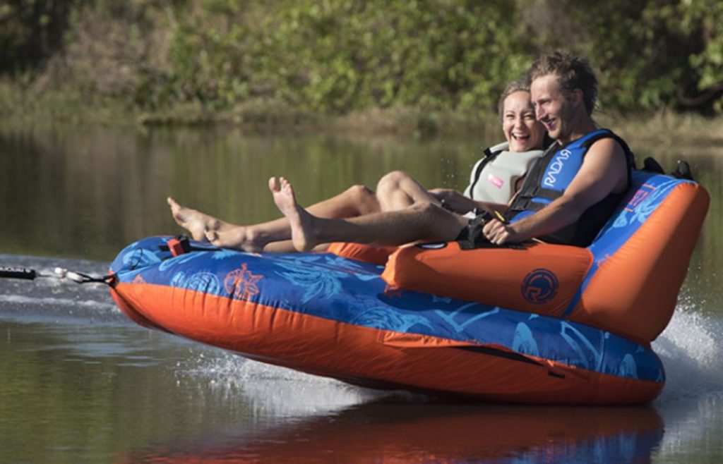 Find Cheapest Online Price Radar Chase Lounge 2 Person Inflatable Water Sport Tube
